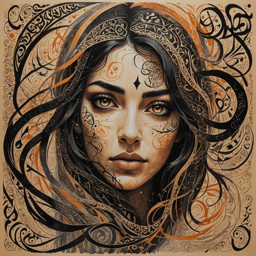 Ink and pastel on CANSON paper 3D effect style in this artwo...