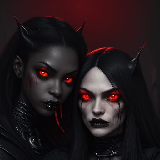 Dark Academia Vampire Portrait in Gothic Surrealism Style