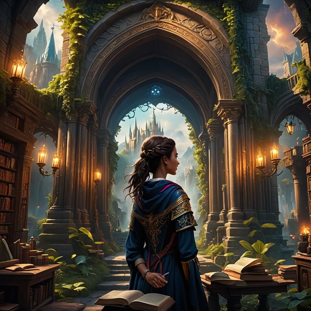 Fantasy Book Cover: College Life Meets Magic Realm