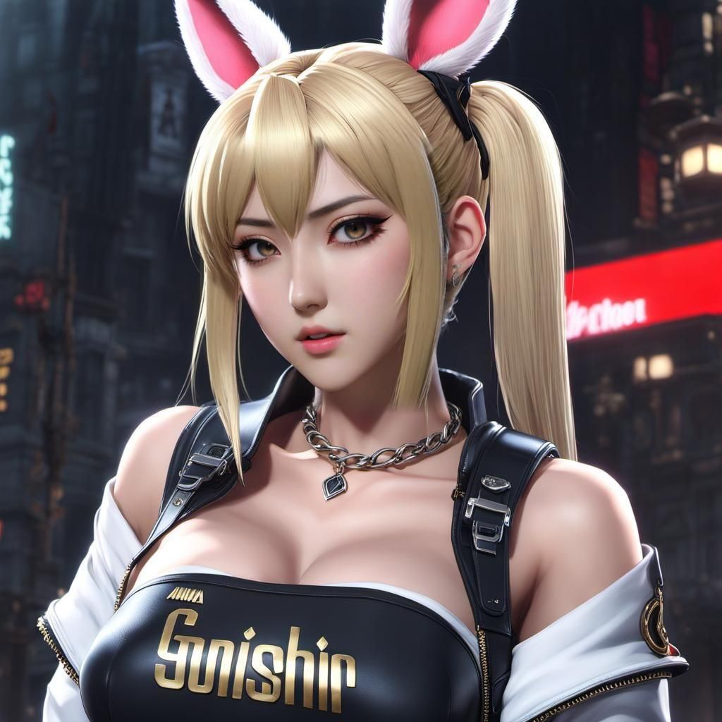 Edgy Punk Usagi Tsukino in 3D Anime Art