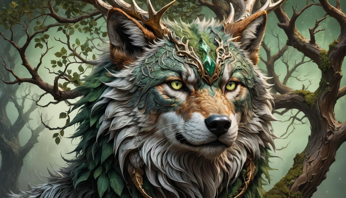 🌳🐺 Horned Wolf 🐺🌿