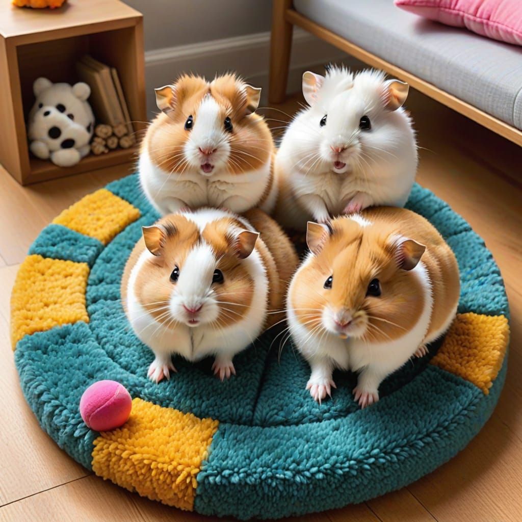 Cute pet hamsters