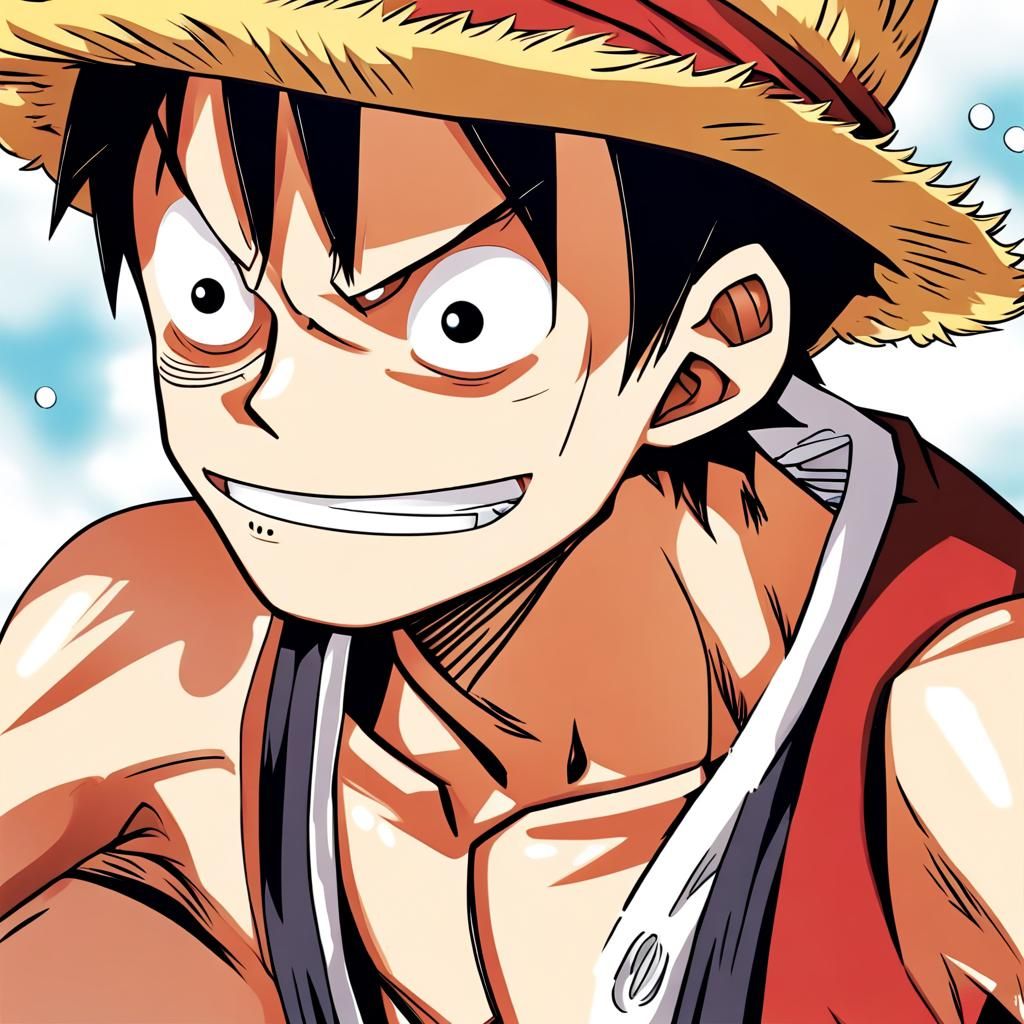 Luffy in Anime Key Visual Style