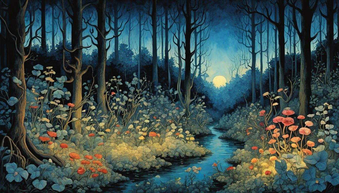 Whimsical Forest Creatures in Pastel Watercolor Style