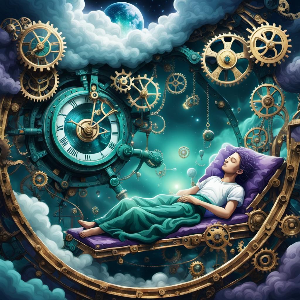 Dreamscape Concept Art with Clockwork Clouds