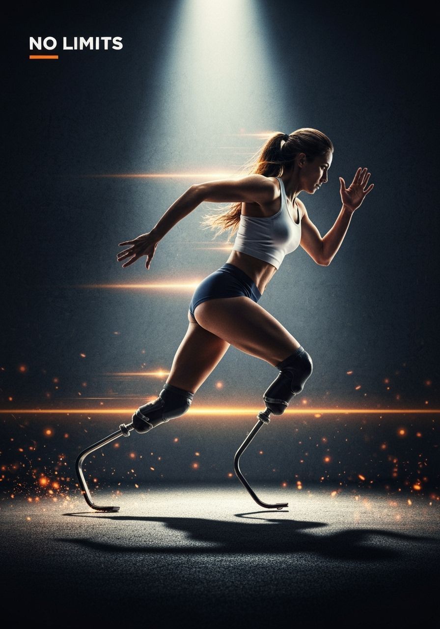 No Limits: Determined Athlete in Cinematic Motion