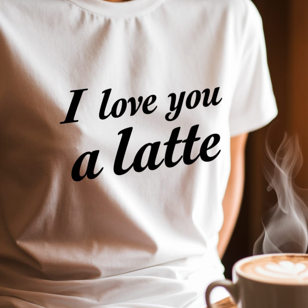 Cozy Café Chic on a Soft White Tee