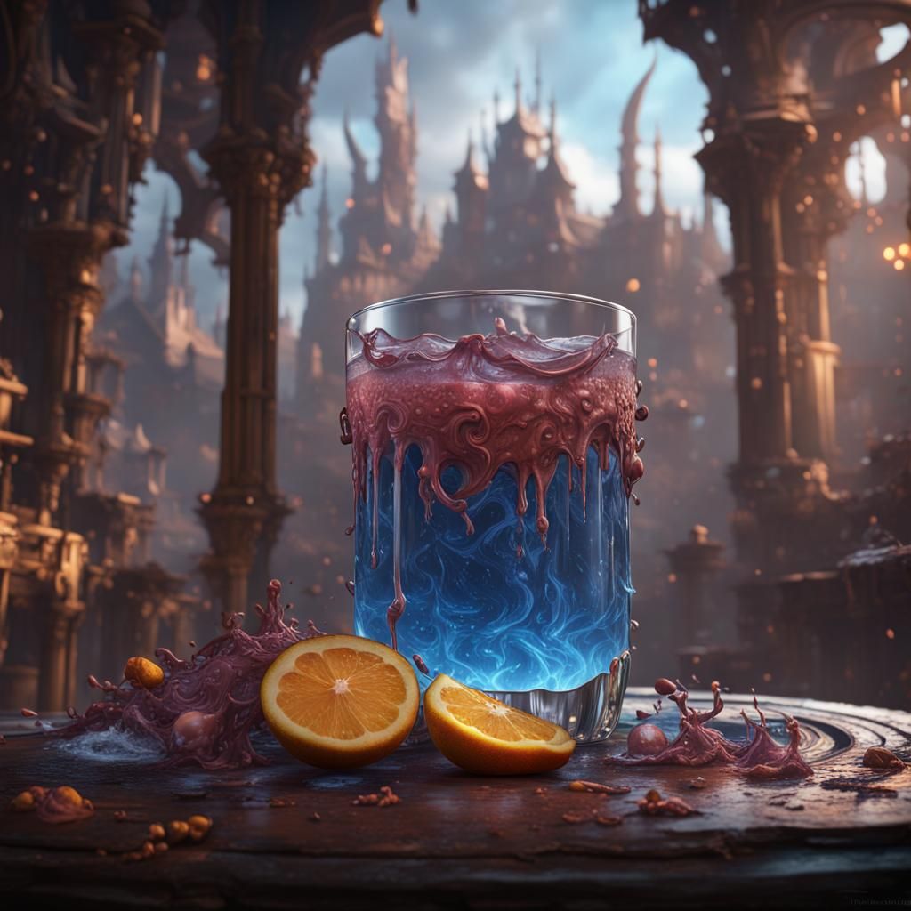 Fantastical Drink in Detailed Matte Painting