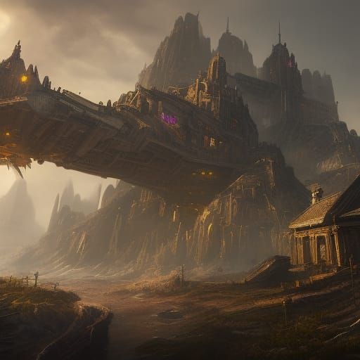 Dystopian Fantasy Concept Art in Deep Color