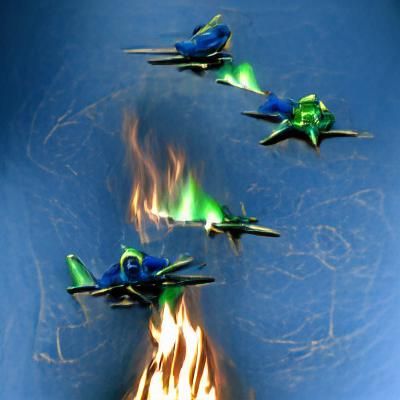 Blue Angel Burning in Green Flames
