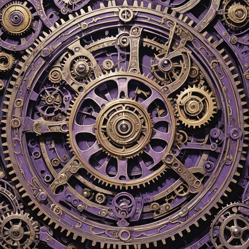 Art Deco Martian Cityscape with Cybernetic Hero