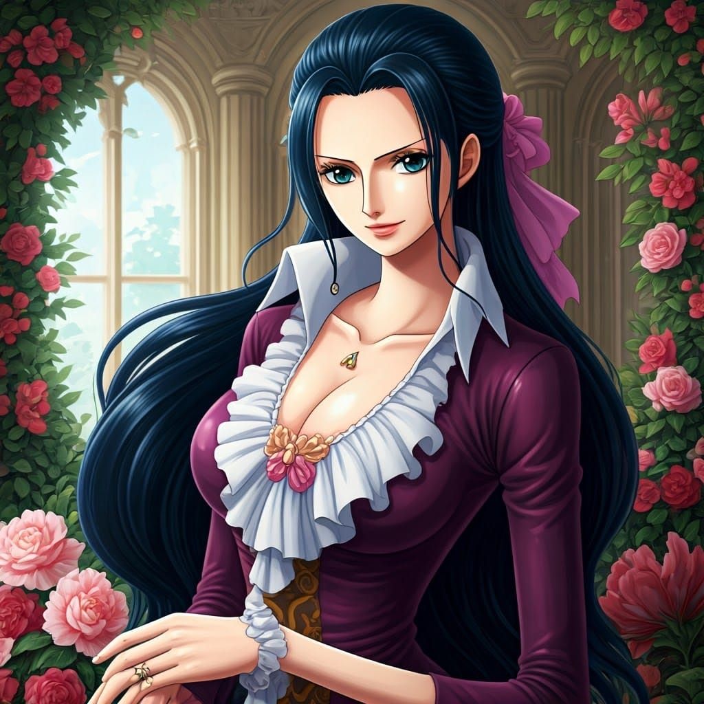 Nico Robin Cien Fleur in Baroque Anime Style