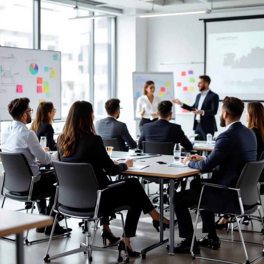 Collaborative Training Session in Photorealistic Style