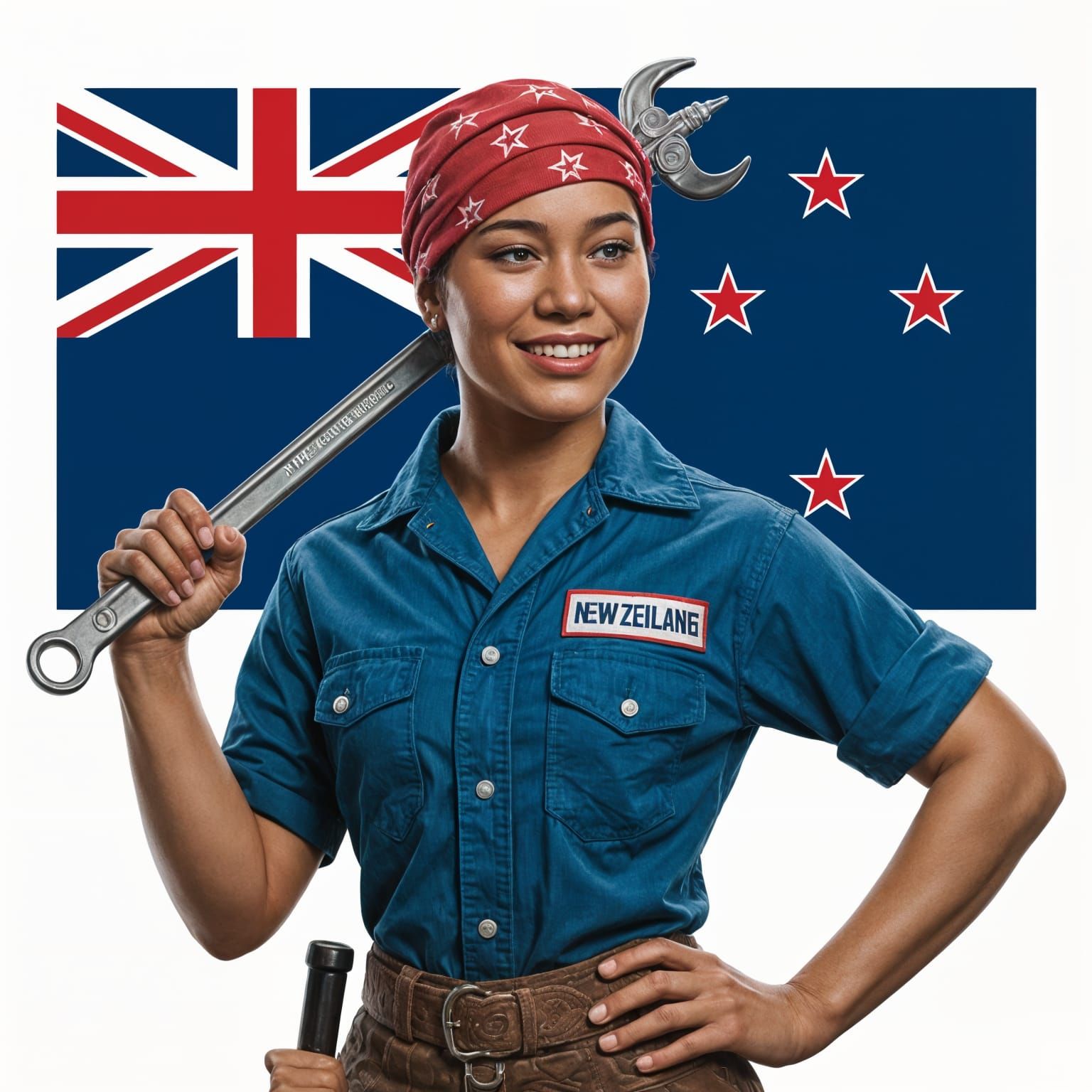 Maori Rosie the Riveter Poster Art