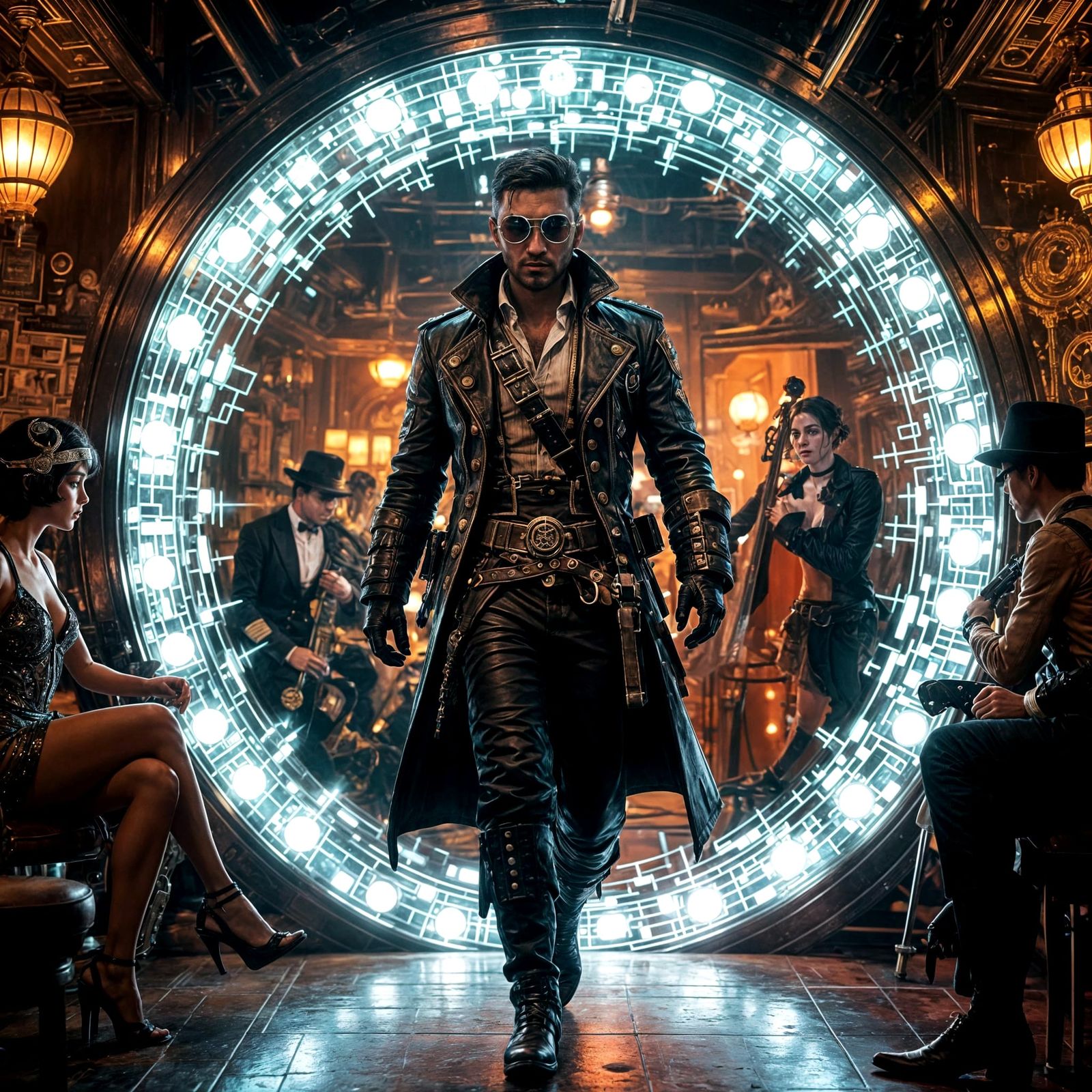 Space Pirate Captain in 1920s Speakeasy