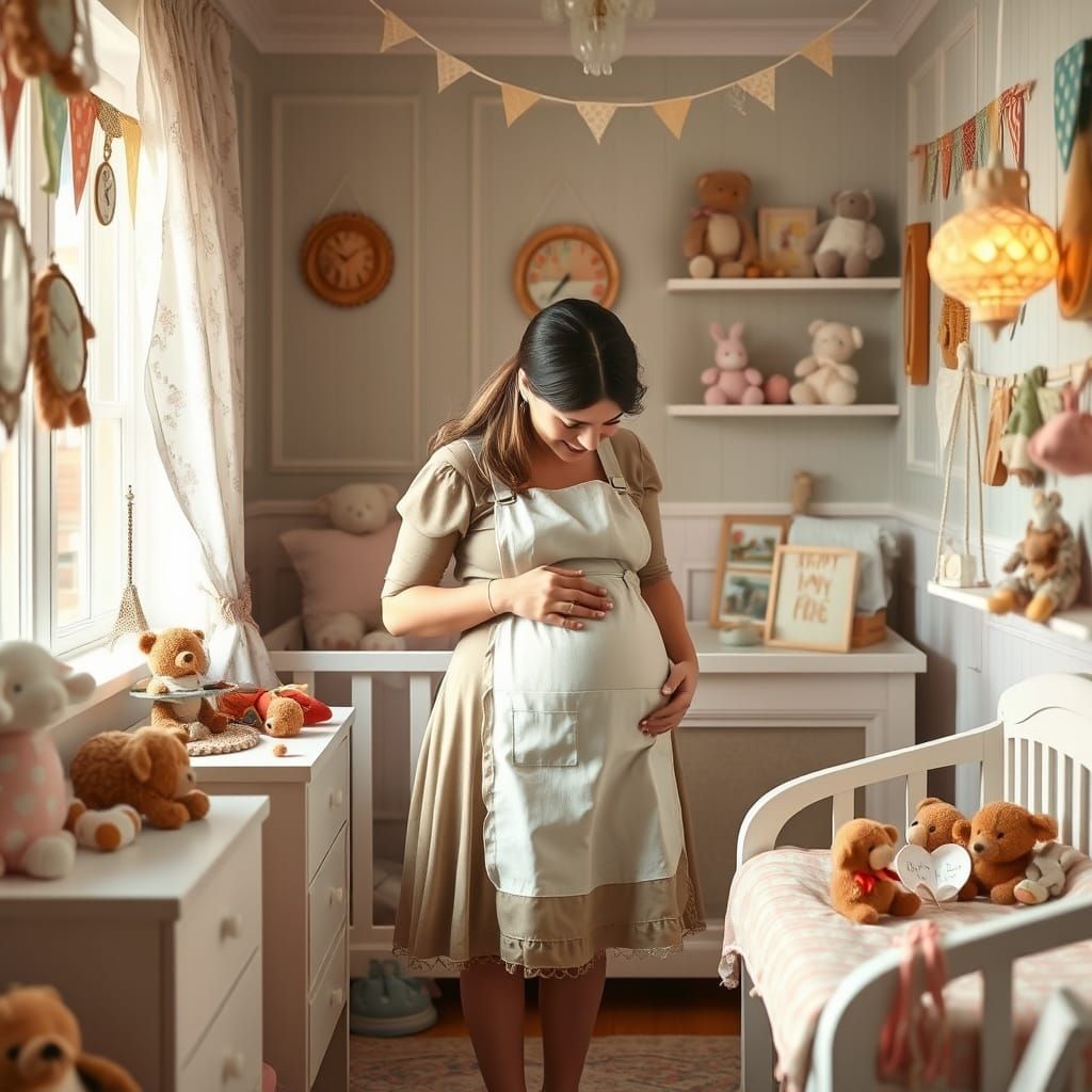 Cozy Nursery Scene in Whimsical Style