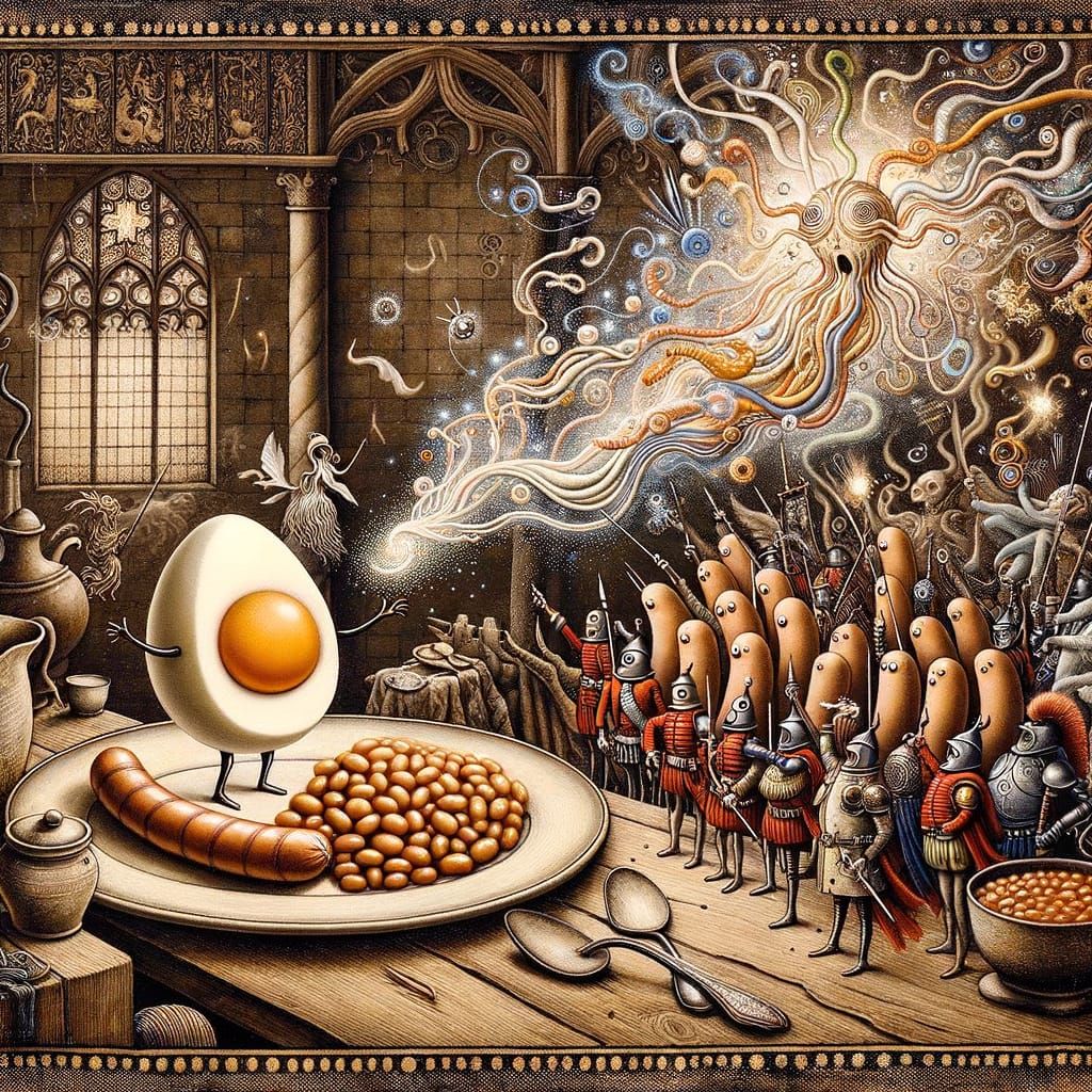 Animated Kitchen Scene with Food Soldiers