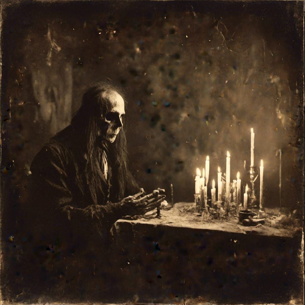 Gravedigger Spirit Appears at 1890s Seance in Sepia
