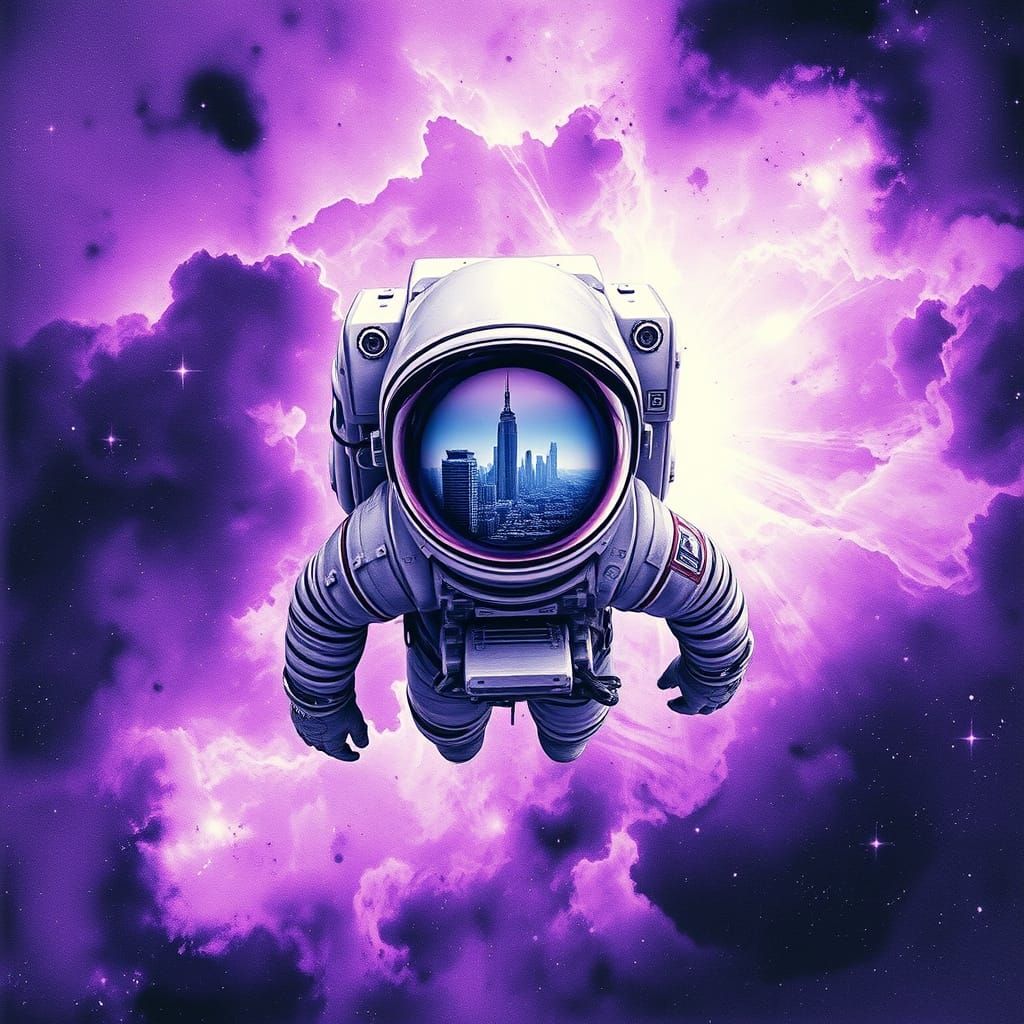 Astronaut Lost in Cosmic Nebula 🌌✨