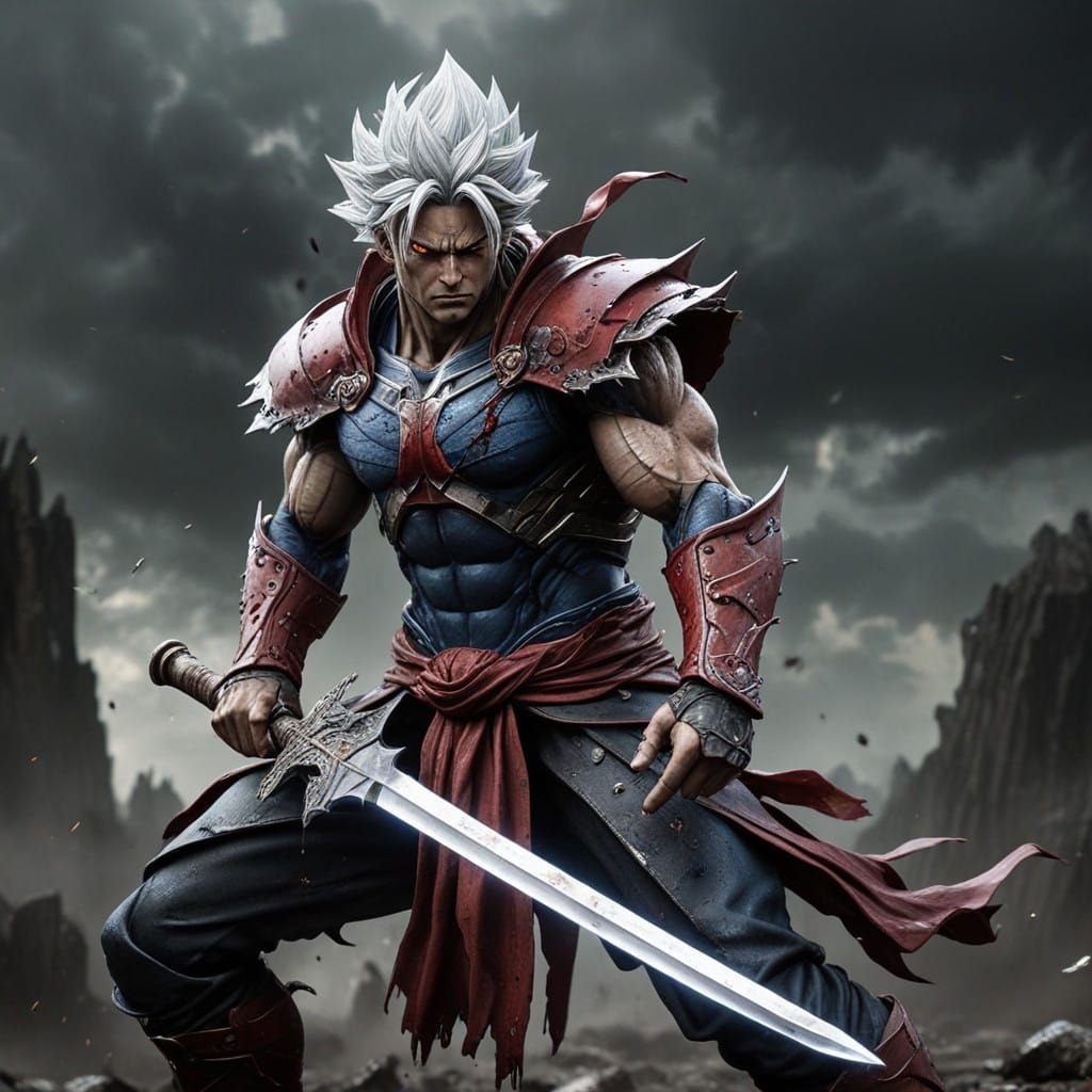 Guts in Ultra Instinct Mode, a Berserker in Divine Power