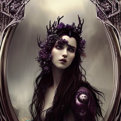 Gothic persephone misses her dark Lord of the underworld Hades& ethereal vibes& sad vibes