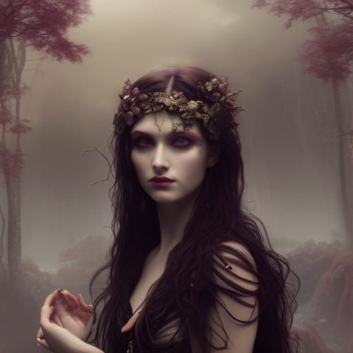 Gothic persephone misses her dark Lord of the underworld Hades& ethereal vibes& sad vibes