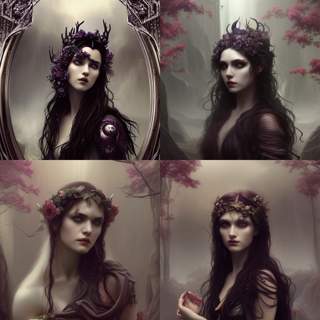 Gothic persephone misses her dark Lord of the underworld Hades& ethereal vibes& sad vibes
