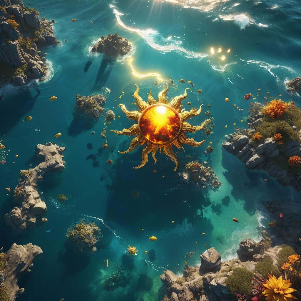 Epic Fantasy Sunsets on a Cosmic Sea