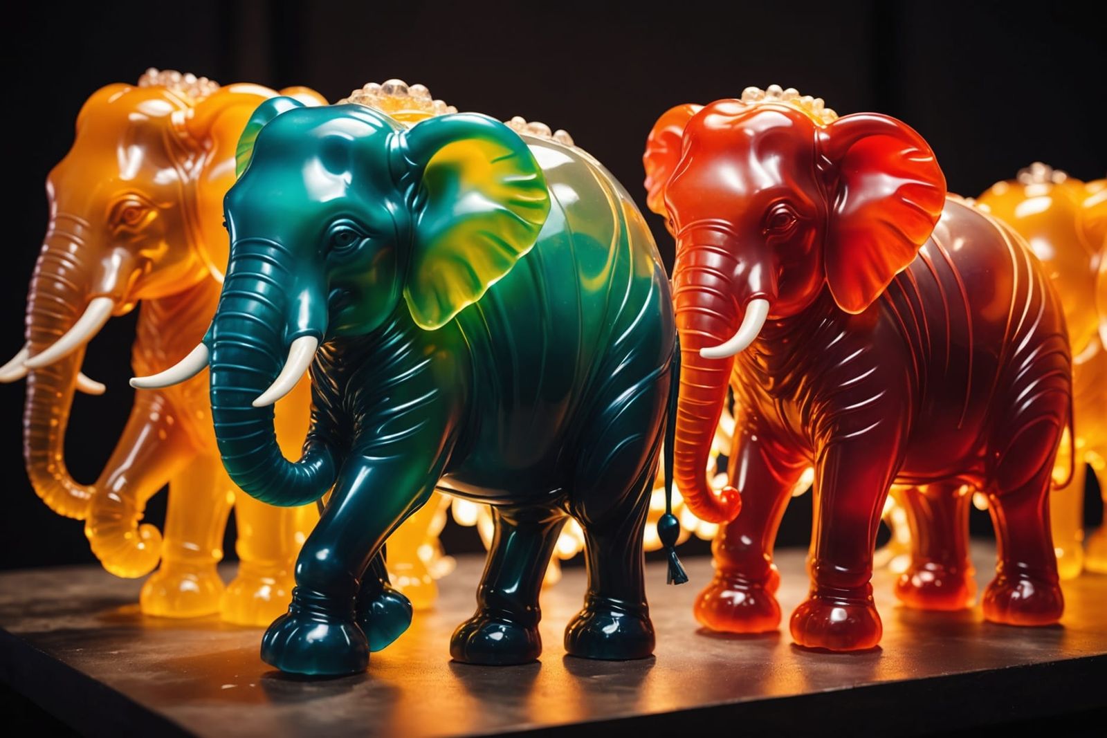 Jelly Circus Elephants in Carnival Style