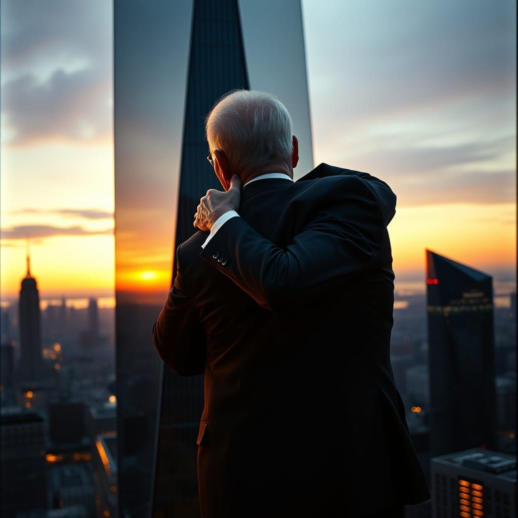 Epic Moment of Presidential Connection in Urban Landscape