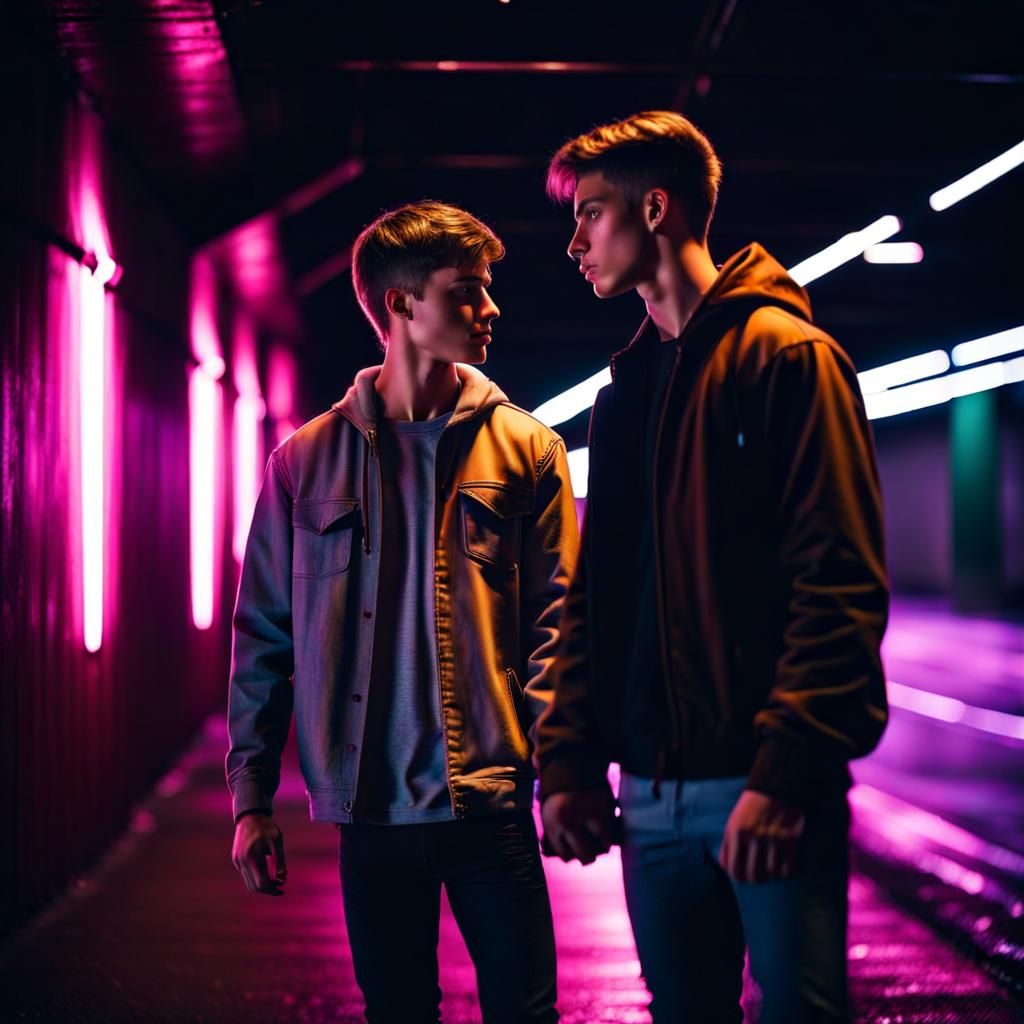 First Meeting: Cell-Shaded Underpass Scene