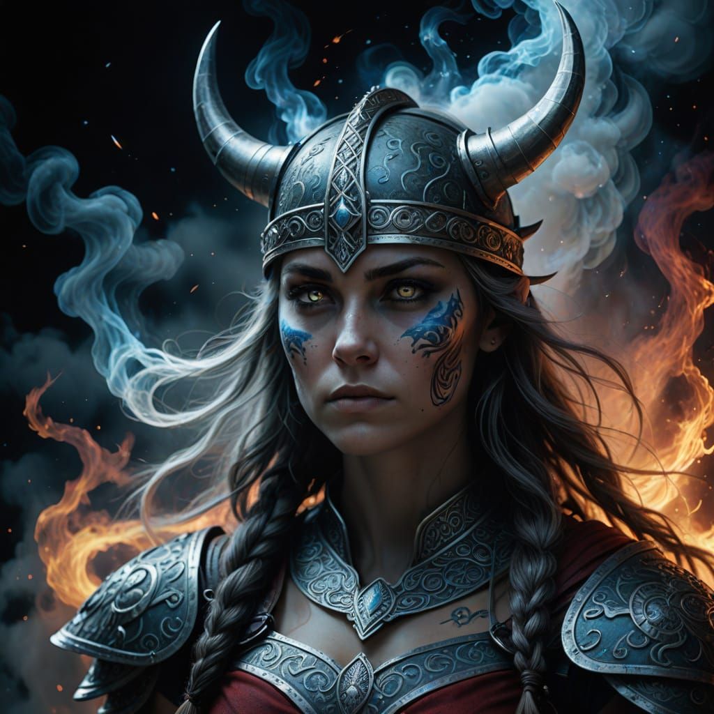 Hyperrealistic Viking Warrior Queen