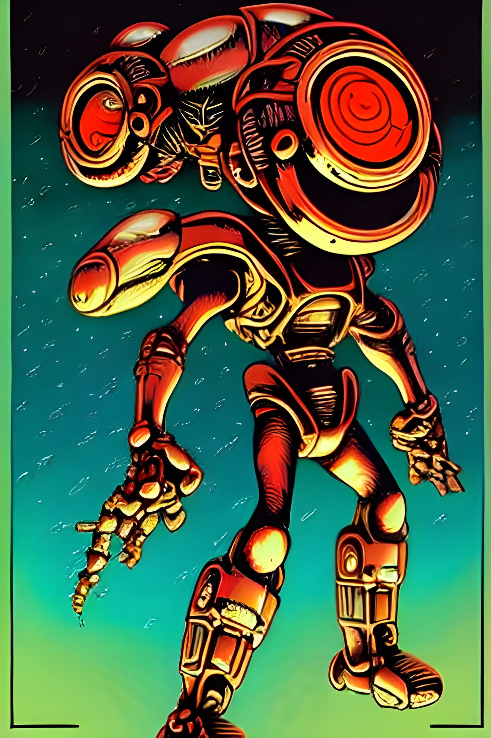 Stylized Bounty Hunter in Urban Gothic Art