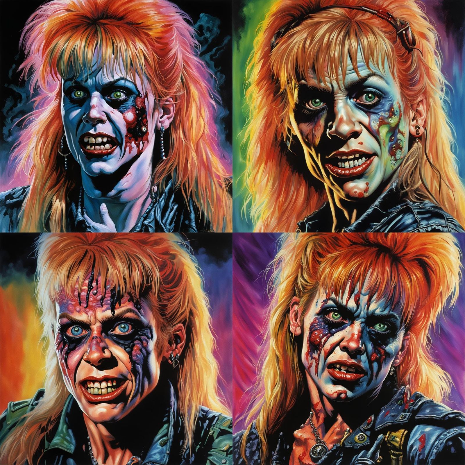 Linnea Quigley as Trash: Hyperrealistic Splash Art