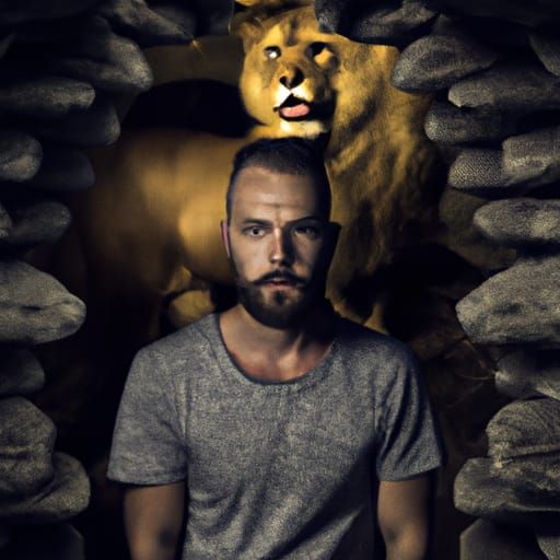 Man in a Lions Den