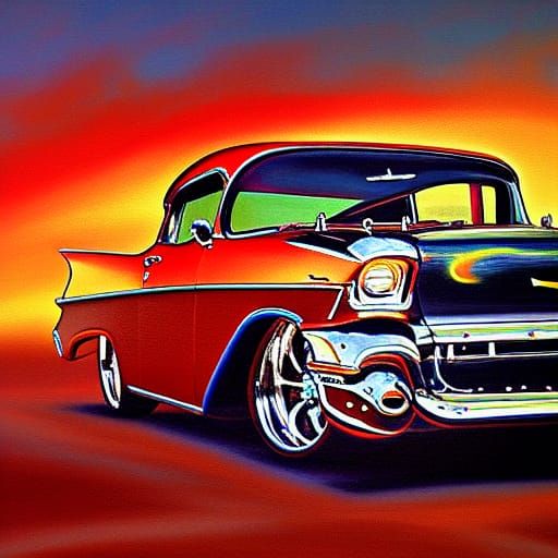 57 chevy painting