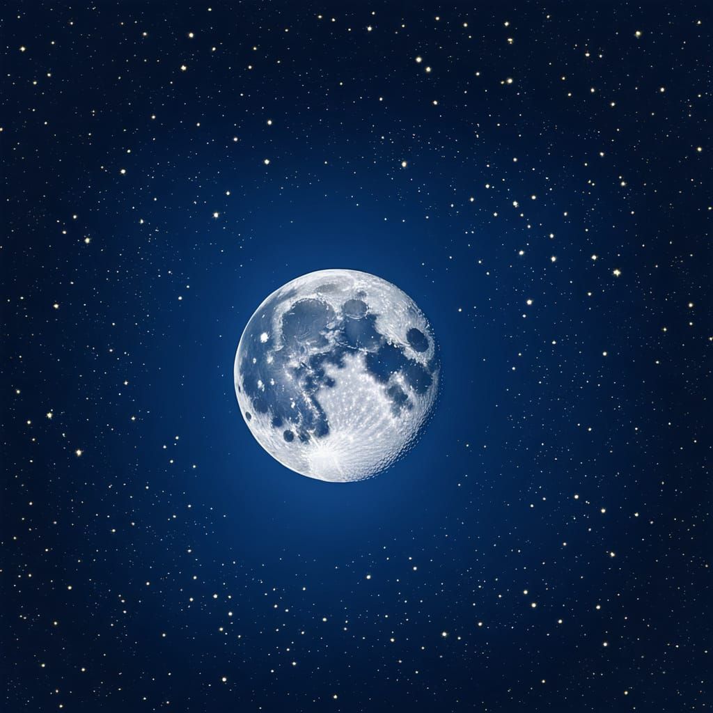 Beautiful Moonlit Night Sky Full of Stars