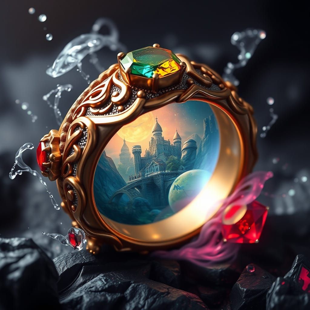 A Majestic Fantasy Ring in Vibrant Detail