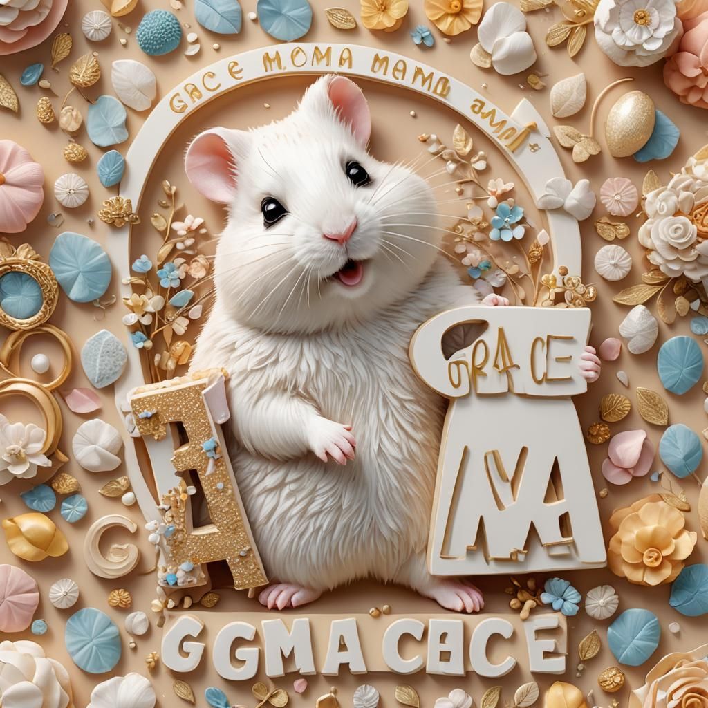 Enchanting Hamster Illustration in 3D Style