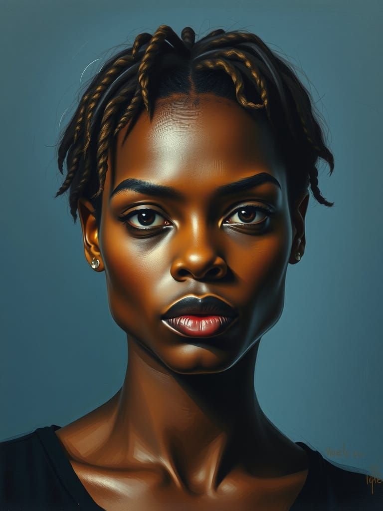 A Contemplative Woman Embracing Vulnerability