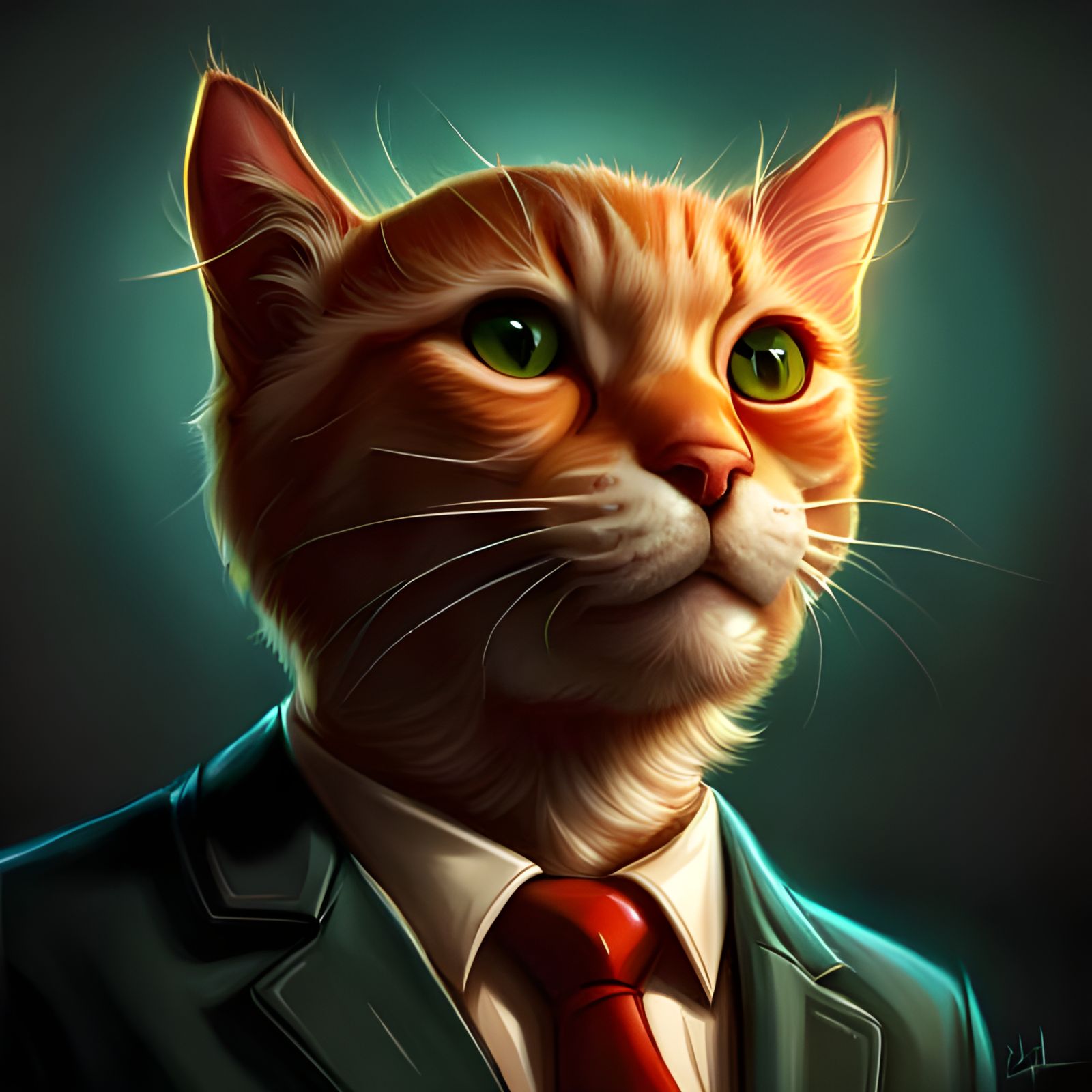 Hyperrealistic 3D Cat Portrait by Sam Spratt