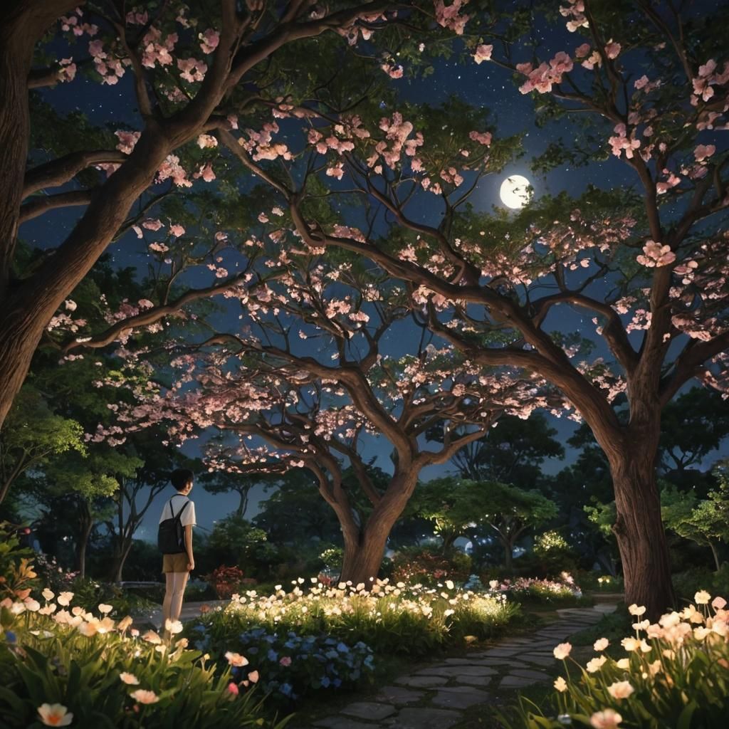 Cha Eun Woo in Moonlit Anime Garden