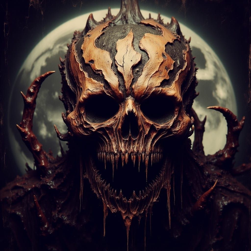 Halloween Pumpkin of Death in Macabre Horror Style