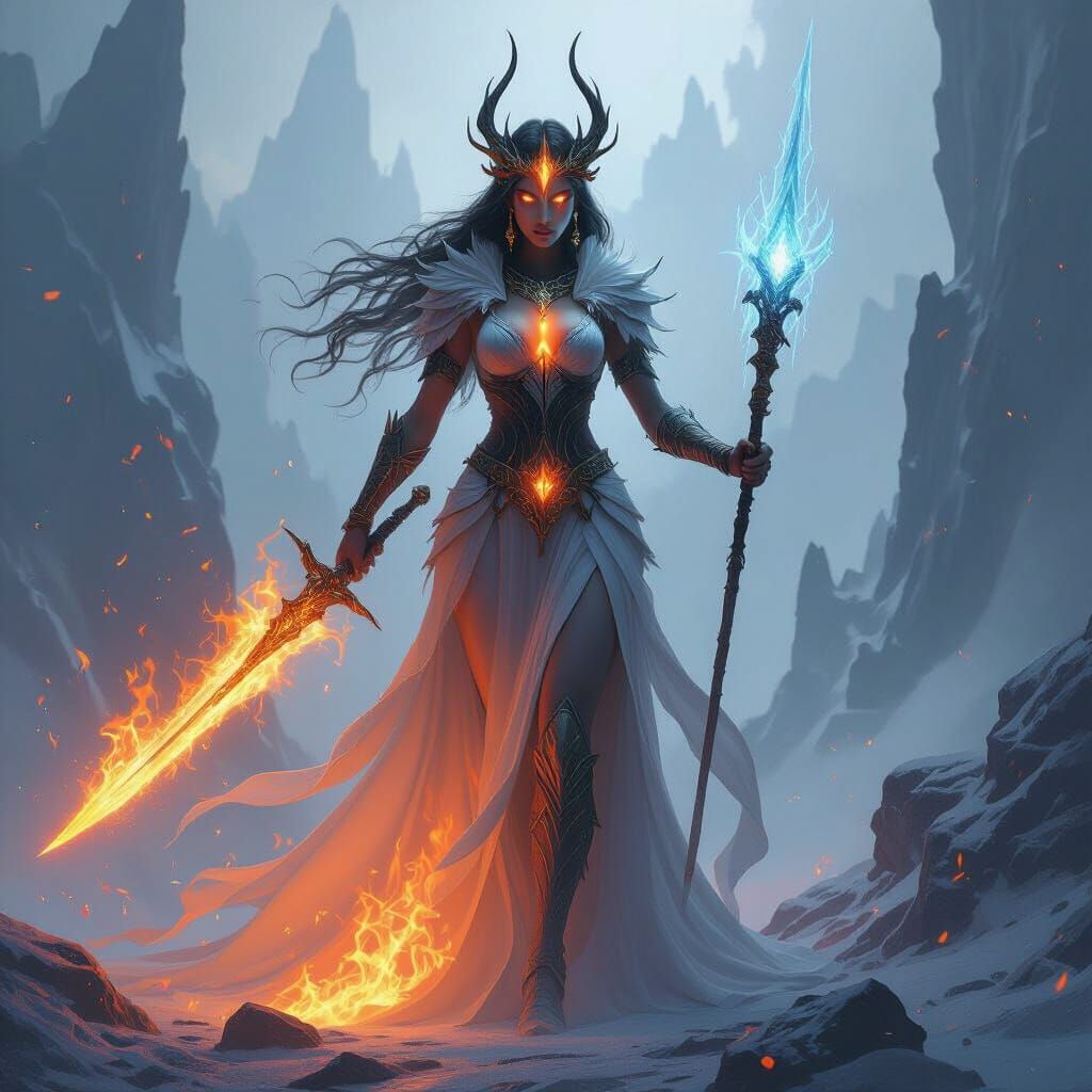 Goddess of Ice and Fire at Creation's Edge
