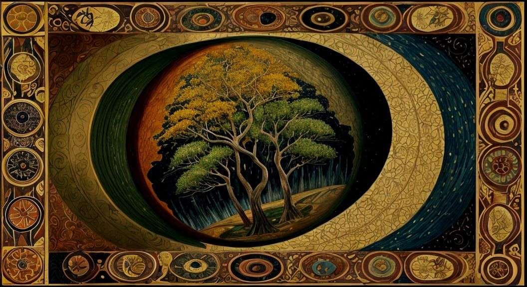 Majestic Earthy Fantasy with Vibrant Colors and Iridescent H...