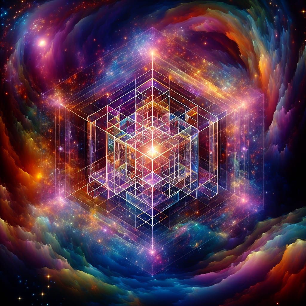 Vibrant Cosmic Dimensions Unfold in Surreal Harmony