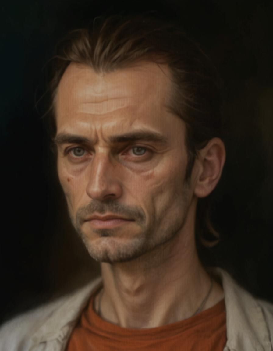 Hyperdetailed Portrait of a 40-Year-Old Man