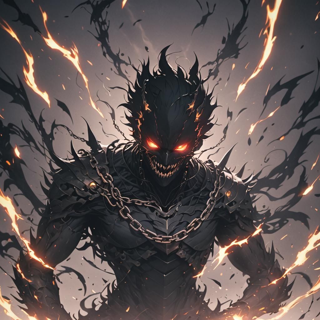 Monstrous Specter Breaks Chains: 3D Anime Art