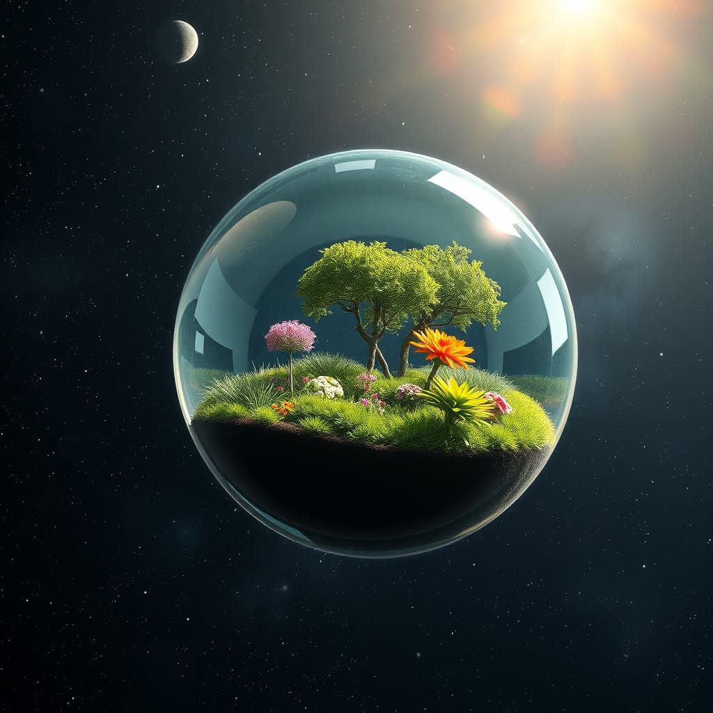 Crystal Sphere Oasis in Cosmic Space