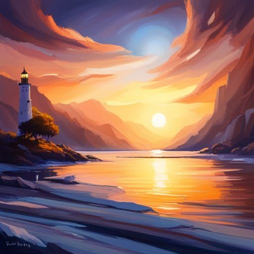 Everlasting Light: Detailed Matte Painting of Divine Glory